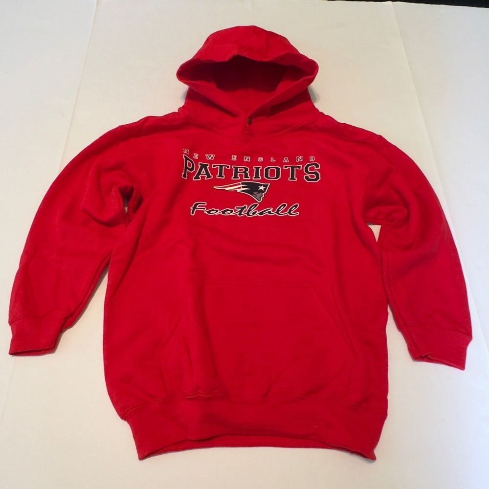 Gildan New England Patriots Red Hoodie Football Youth M NFL Fan Gear